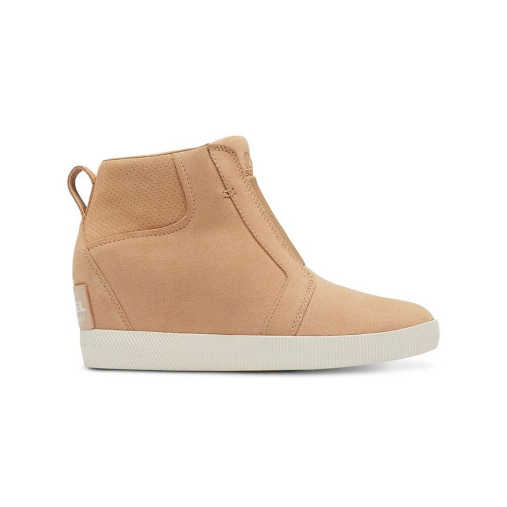 SOREL Womens Beige Elasticized Heel Pull-Tab Out N About Round Toe Booties 6.5 - Picture 3 of 4